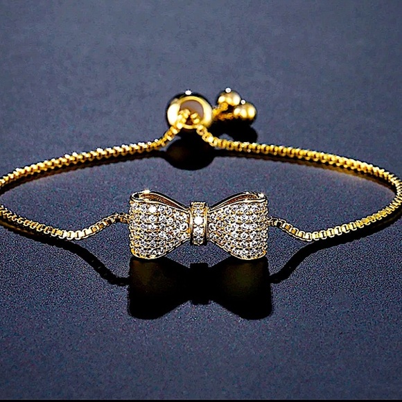 Gold Plated Bow Knot Bracelet - Picture 1 of 3
